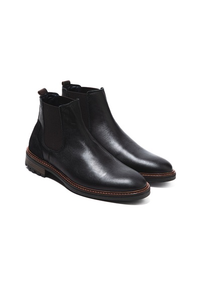 Bot Erkek 1124 005 Wk-john May Orkut Suede Black Siyah