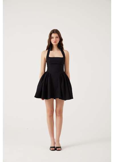 Holly Lolly Cepli Mini Felici Elbise Siyah