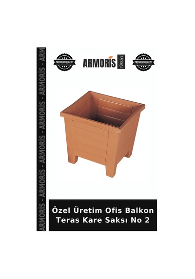 Özel Üretim Ofis Balkon Teras Kare Saksı No 2