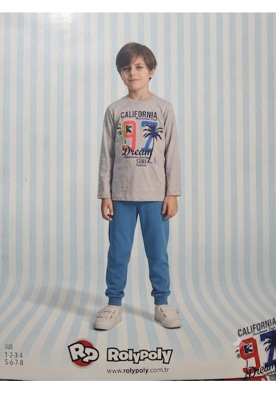 Rolypoly Roly Poly Rp 1400 Erkek Çocuk Pijama Takımı Gri - Mavi