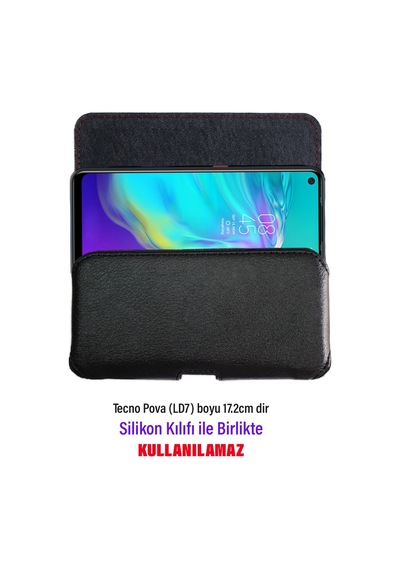 Tecno Pova Ld7 Kılıfı Bel Kemer Kılıfı Yan 17cm