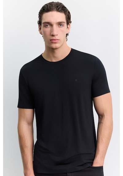 Avva Erkek Siyah Bisiklet Yaka Soft Touch Premium Basic Regular Fit T-shirt A62y1037 Avva Erkek Siyah Bisiklet Yaka Soft Touch Premium Basic Regular Fit T-shirt A62y1037