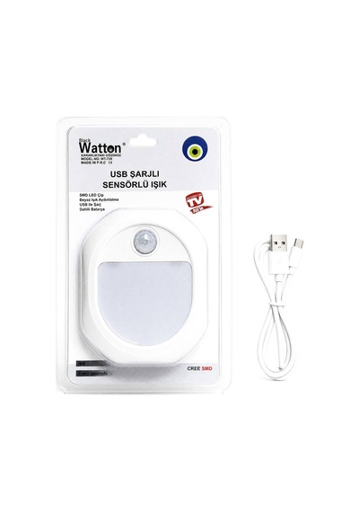 Hareket Sensörlü Usb Şarjlı Led Lamba Wt-739 Evimdeyokyok Çok Renkli