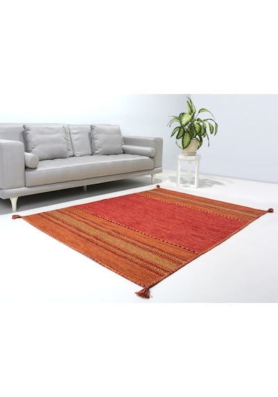 My Home Halı Trb-01 Iskandinav Pamuk Kilim El Dokuma Kiremit Kiremit