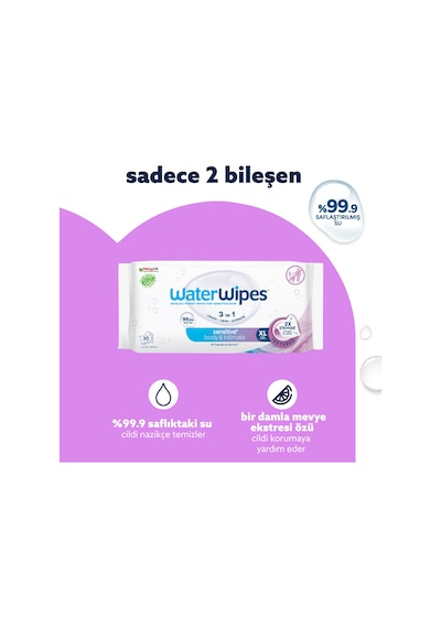 Waterwipes Yetişkin Islak Mendil Ekstra Geniş 12 30 Adet 360 Yaprak Adult Xl