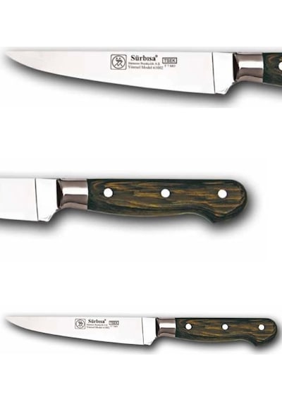 Sürbisa Ahşap Saplı Yöresel Mutfak Bıçağı 61002-ym 15.0 Cm Çok Renkli