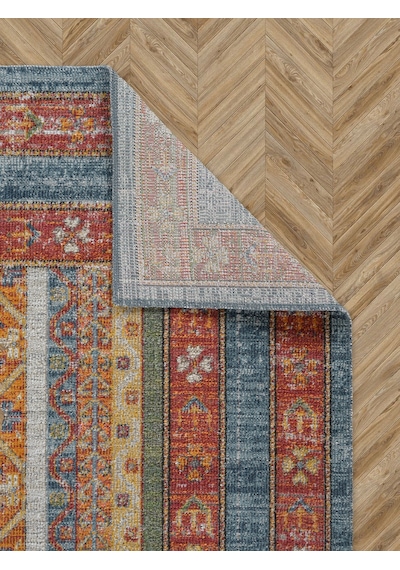Antik 1111 Klasik Vintage Salon Halısı Renkli Retro Mutfak Halısı Tozumaz İnce Makine Halısı Çok Renkli