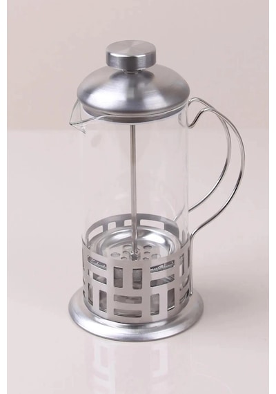 French Press - Filtre Kahve Ve Bitki Çayı Demliği 350 Ml Silver