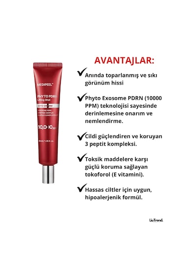 Medipeel Phyto Exosome Pdrn Lifting Shot Göz Kremi 40 Ml Kırışıklık Karşıtı & Sıkılaştırıcı