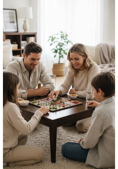 Ahşap Ludo Oyunu Kızma Birader - 4 Kişilik Premium Masa Oyunu