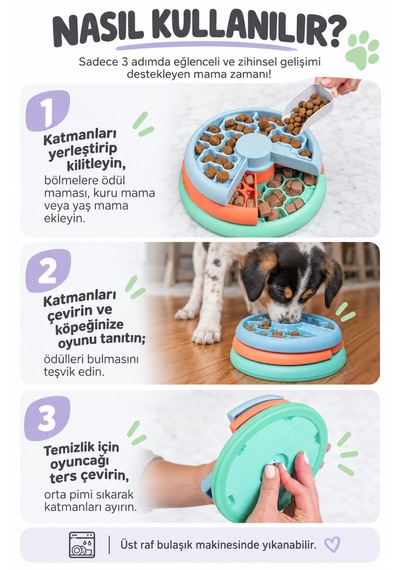 Outward Hound Puppy Lickin' Layers Multi Yavru Köpek Zeka Oyuncağı Ve Yavaş Yeme Mama Kabı