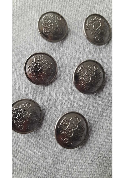 Sıysh Nıkel Metal Düğme 17 Mm 6 Adet