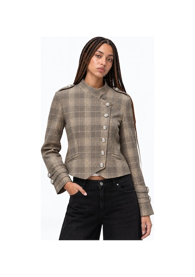 Hiccup Kruvaze Düğmeli Blazer Natural