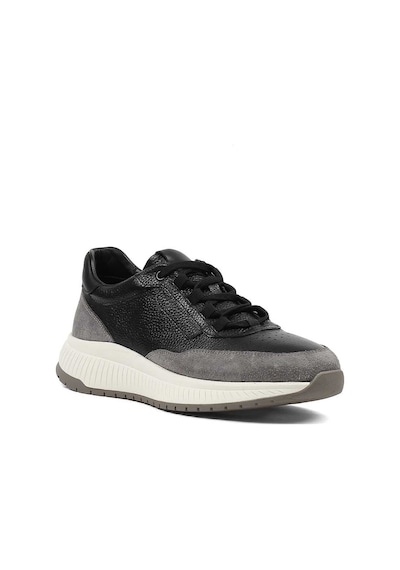 Erkek Siyah Gri Süet Deri Sneaker