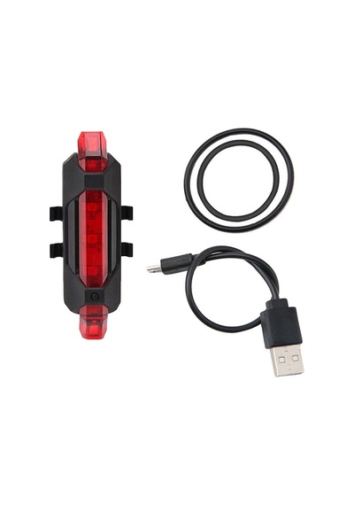 Usb Şarj Led Işık Bisiklet İkaz Işığı Arka Stop Lambası 5 Led 001