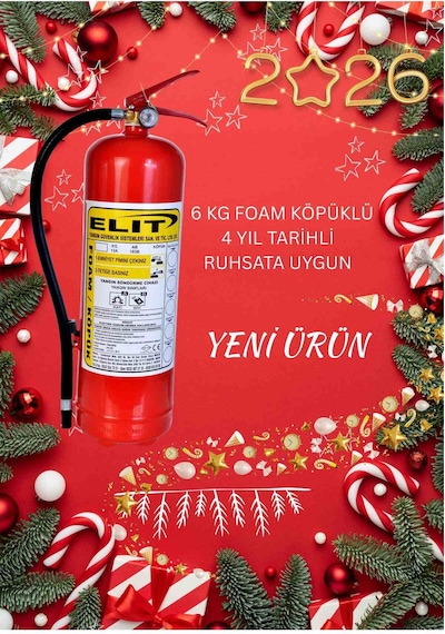6 Kg Foam Köpüklü Ruhsata Uygun 4 Yıl Tarih Süreli Yangın Söndürücü