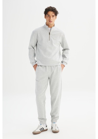 Lee Erkek Pike Interlock Half Zip Sweatshirt Graymelange Çok Renkli