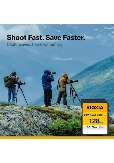 Excerıa Pro G2 128gb Sdxc Hafıza Kartı Uhs-ıı U3 V60 C10, 300mb/s Okuma, 170mb/s Yazma, 8k / 4k