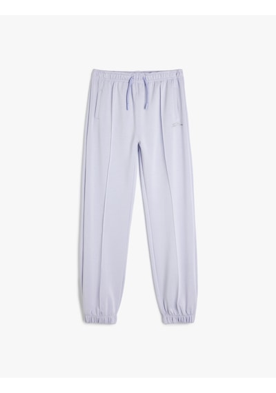 Koton Beli Bağcıklı Modal Karışımlı Basic Jogger Eşofman Altı Lila 5wkg40191ak Lila