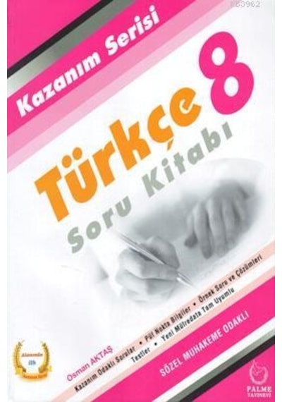 Palme Yayınevi 8. Sınıf Kazanım Türkçe Soru Kitabı