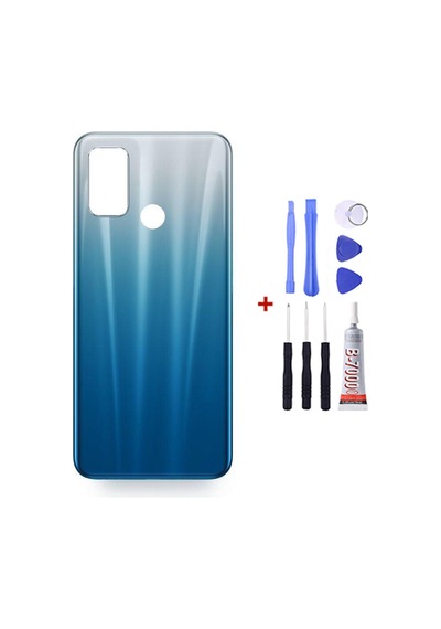Oppo A32 Mavi Arka Cam Kapak Pil Kapağı Tamir Set B7000 Set Mavi