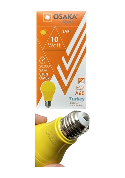 4 Adet Osaka 10w Sarı Işık E27 Duylu Kalın Duy Led Ampul