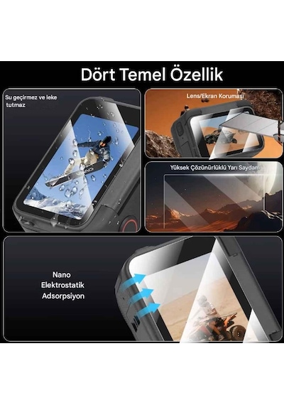 Insta360 Ace Pro/ace Pro 2 Aksiyon Kamera Uyumlu Ekran Koruyucu Nano Jelatin Seti