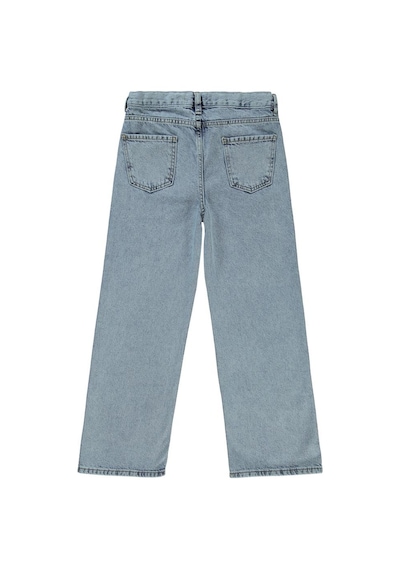 Civil Girls Yıldız Nakışlı 10-13 Yaş Pantolon - Mavi Buz Mavi