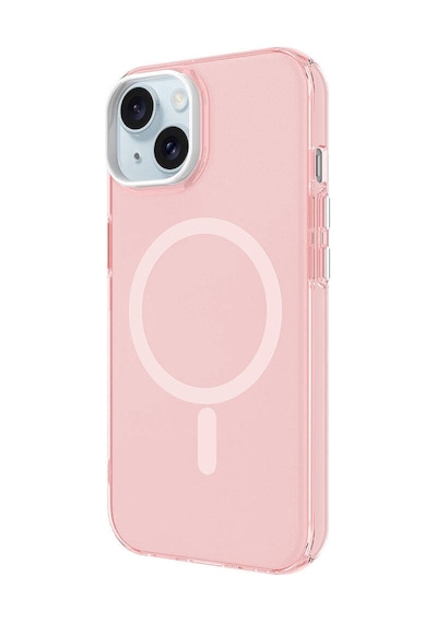 Zore Apple Uyumlu iPhone 15 Kılıf Magsafe Şarj Özellikli Buzlu Transparan C-pro Sert Kapak - P Pembe