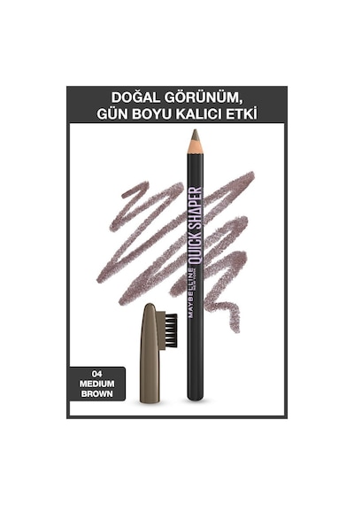 Maybelline Ny Quick Shaper Kaş Şekillendirici Kalem - 04 Medium Brown 3600531718329-11119 04