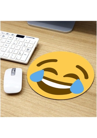 Gülen Surat Emoji Tasarımlı Mousepad 20 X 20 Cm