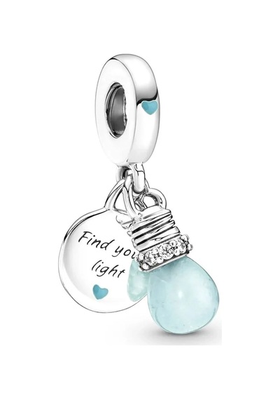 Nur Silver Parlayan Gece Lambası Gümüş Charm - NUR-CM00398