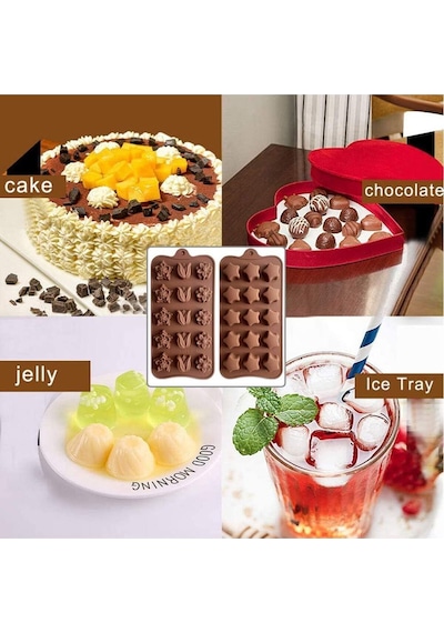 Lale Ve Çiçek Desenli Silikon Çikolata Kek Kalıbı Goldcakes