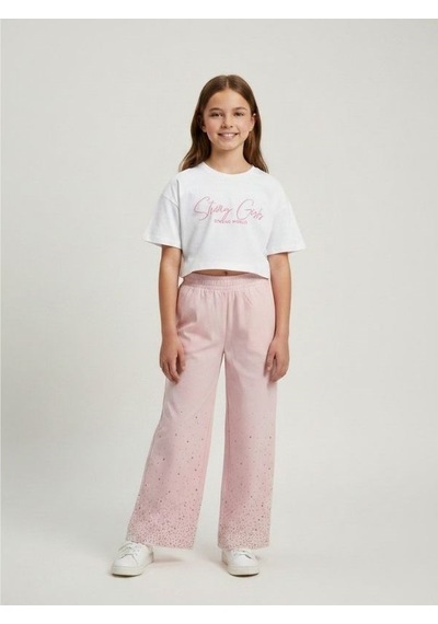Zekids Kız Çocuk Baskılı Basic T-shirt-17294 Beyaz Zekids Kız Çocuk Baskılı Basic T-shirt-17294 Beyaz