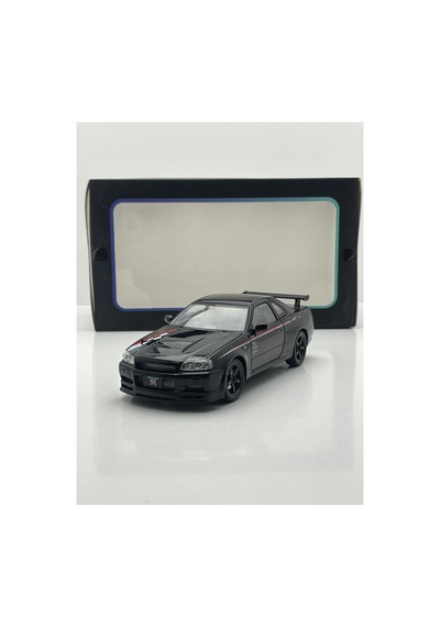 Nissan Skyline Gt-r R34 Nismo Edition Siyah 1/24 Model Araba Çok Renkli