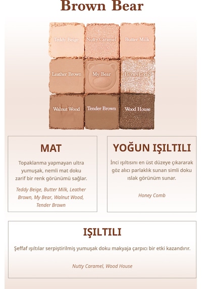 Dasique Mat Ve Işıltılı Renk Seçenekleri Sunan Far Paleti Shadow Palette 28 Brown Bear 28 Brown Bear