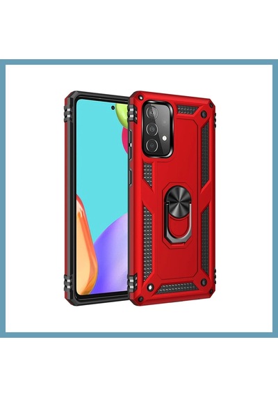 Bezos Samsung Galaxy A33 5g Kılıf Sofya Yüzüklü Silikon Kapak - Kırmızı Mbt06