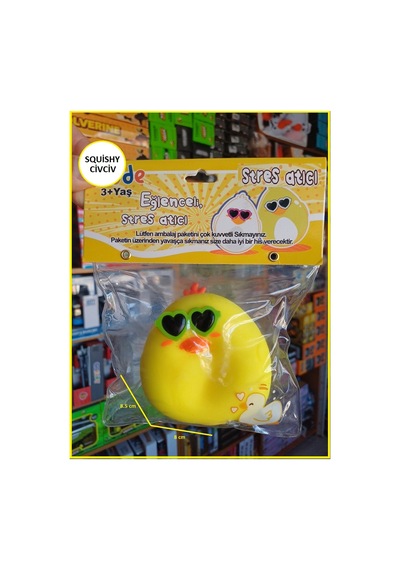 Civciv Sukuşi Skuşi Squishy Sevimli Hayvan Ördek Esnek 1 Adet Stres Oyuncakları Uzayan Gözlüklü Squıshy Sarı Beyaz 8.5cm