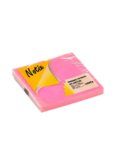 Yapışkanlı Not Kağıdı 80 Yp 75x75 Fosforlu Pembe N-np-7575