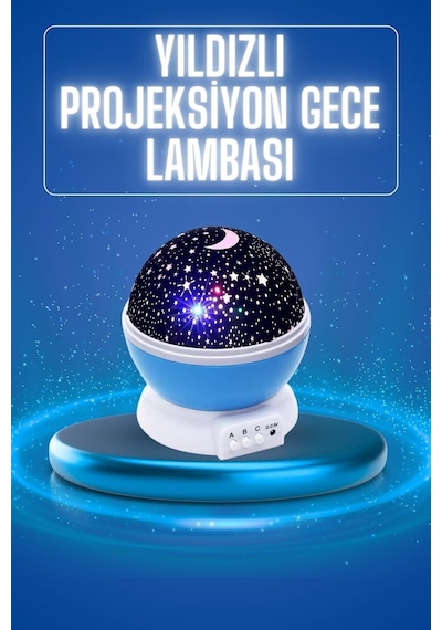 Yıldızlı Gece Lambası Mor Projeksiyon Görünümlü Masa Lambası Renk Değiştirebilen Renkli 60426720