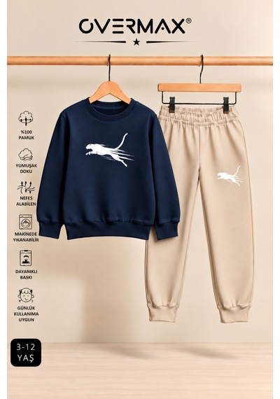 Overmax Çita Baskılı Çocuk Bisiklet Yaka Sweatshirt Eşofman Takımı- 3-12 Yaş Lacivert - Bej - 934285155 Lacivert - Bej Overmax Çita Baskılı Çocuk Bisiklet Yaka Sweatshirt Eşofman Takımı- 3-12 Yaş Lacivert - Bej - 934285155 Lacivert - Bej