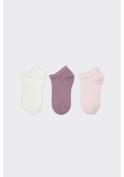 Panço Kız Çocuk Basic Patik Çorap Set Renkli 2412GK11013