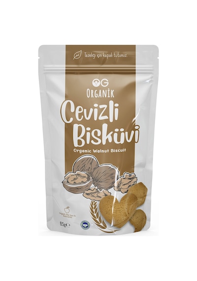 OG natural Organik Cevizli Bisküvi 65 G