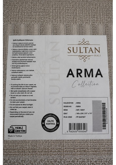 Arma Serisi Açık Gri Krem Etnik Desenli Modern Halı Mc 480 Çok Renkli