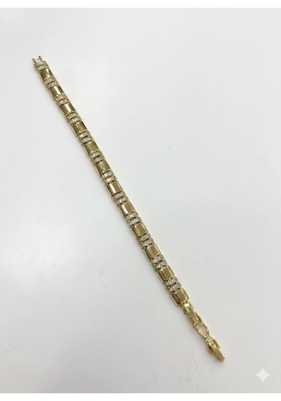 Zirkon Taşlı Pirinç Cm Bileklik 17+2 Cm - Kbl0401 Çok Renkli