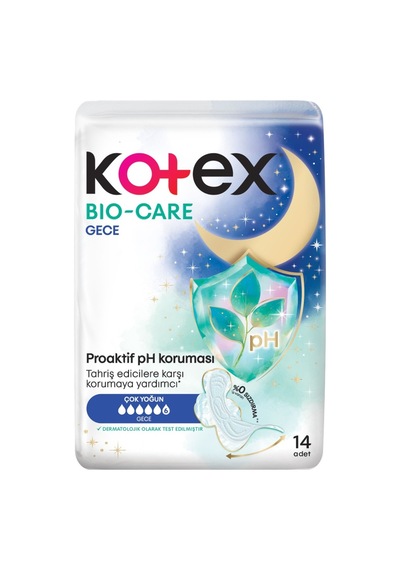 Kotex Bio-care Quadro Gece 14'lü - 4 Adet Tarı