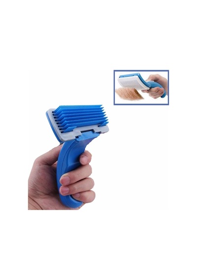Buffer Tüy Açıcı Kedi Köpek Metal Dişli Evcil Hayvan Bakım Fırçası+ Kendini Temizleyen Bakım Tarağı - 639098191