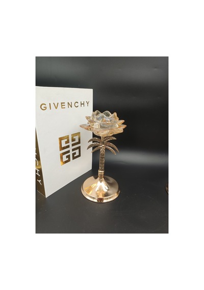 Chacha Home Lüx Palmiye Şamdan Set 35 Cm/ 25 Cm/20 Cm Gold