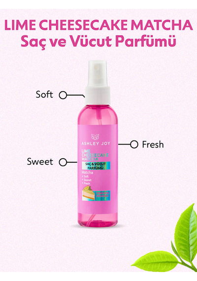 Lime Cheesecake Matcha Saç Ve Vücut Parfümü Limon, Şeftali, Ahududu, Sandal Ağacı 150ml
