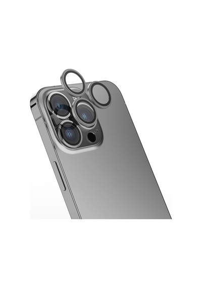 Apple Uyumlu iPhone 16 Pro Max Mkst Mikro Kamera Lens Koruyucu - Gri Gri